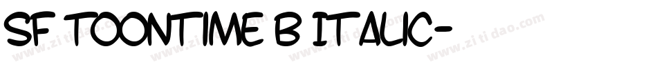 SF Toontime B Italic字体转换
